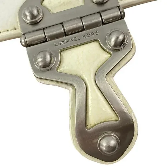 Michael Kors Santorini Wicker Rattan Leather Trim Clutch Purse Pouch Wristlet OS - Picture 6 of 7